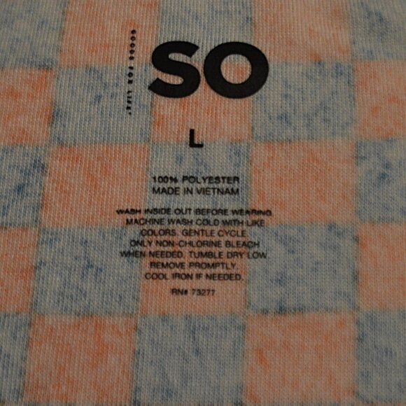 SO Off Shoulder Checkered Crop Top Blue Pink Y2K Preppy Streetwear Y2K Summer- L - Picture 4 of 7